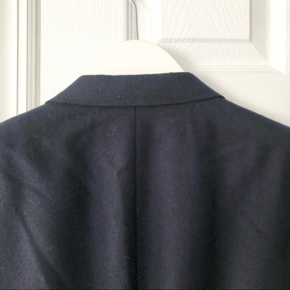 Vintage Burberry Men's Navy Blue Wool Two Button Blazer Sports Jacket 41R - Picture 12 of 13
